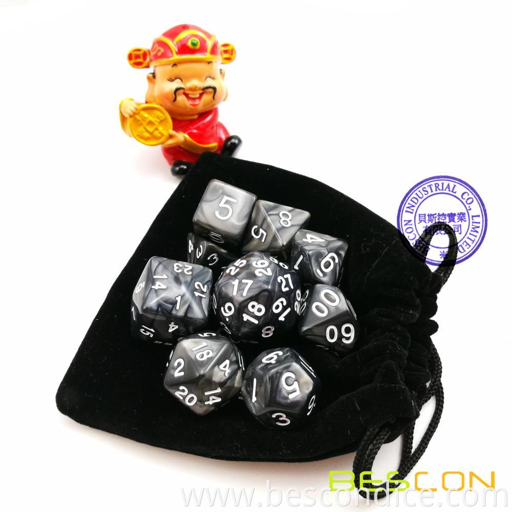 Marble Polyhedral Dice Set 8